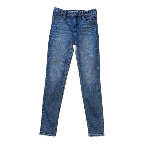 American Eagle Women's Super Hi-Rise Jegging Blue Size‎ 6 Denim Jeans - Picture 1 of 7